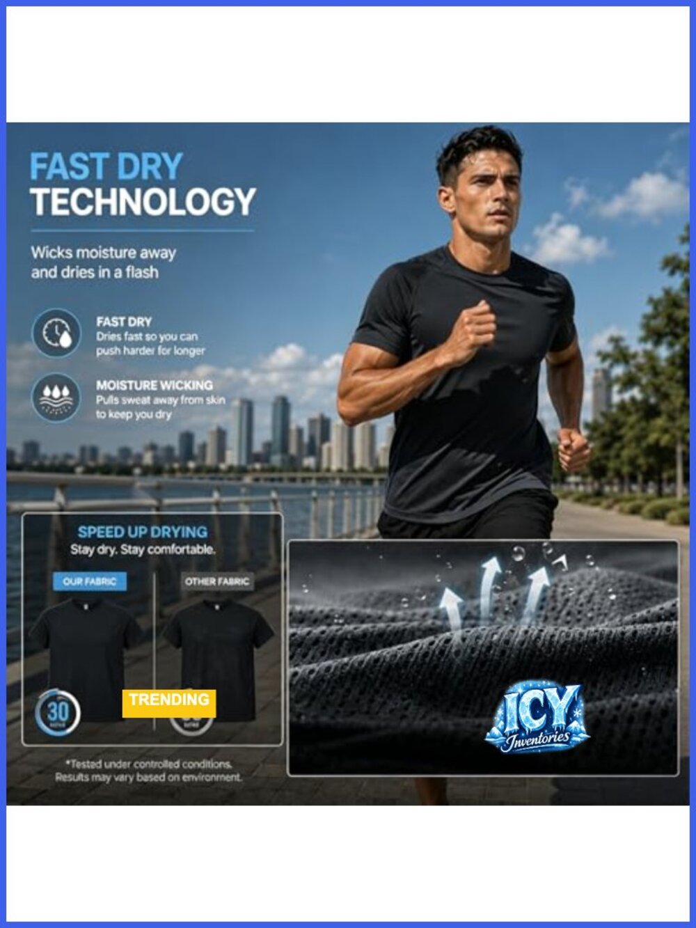 5 Pack Mesh Fast Dry Gym T-Shirts Moisture Wicking Workout Tees - Picture 3 of 6